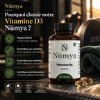Vitamine D3 4000 UI - 180 Capsules Halal Nūmya
