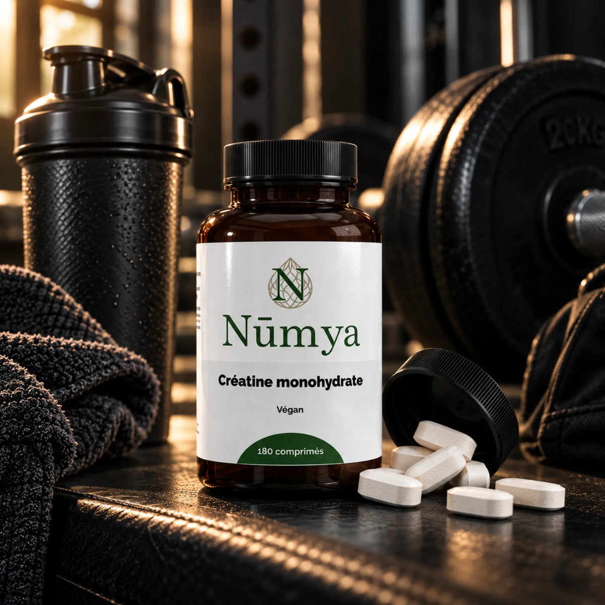 Créatine monohydrate comprimés - 180 comprimés vegan Nūmya