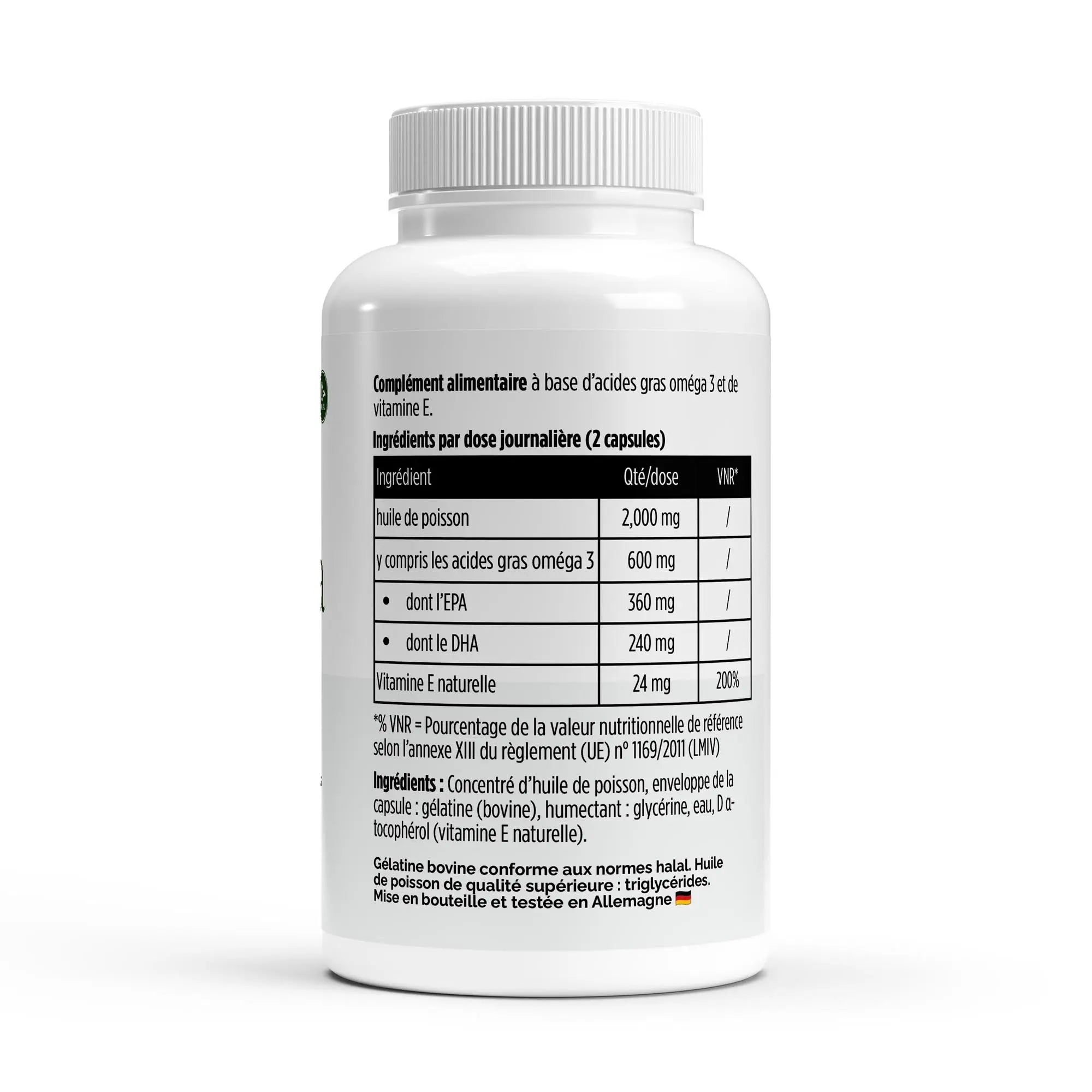 Oméga 3 Triglycérides 18/12 - 120 Capsules Halal Nūmya