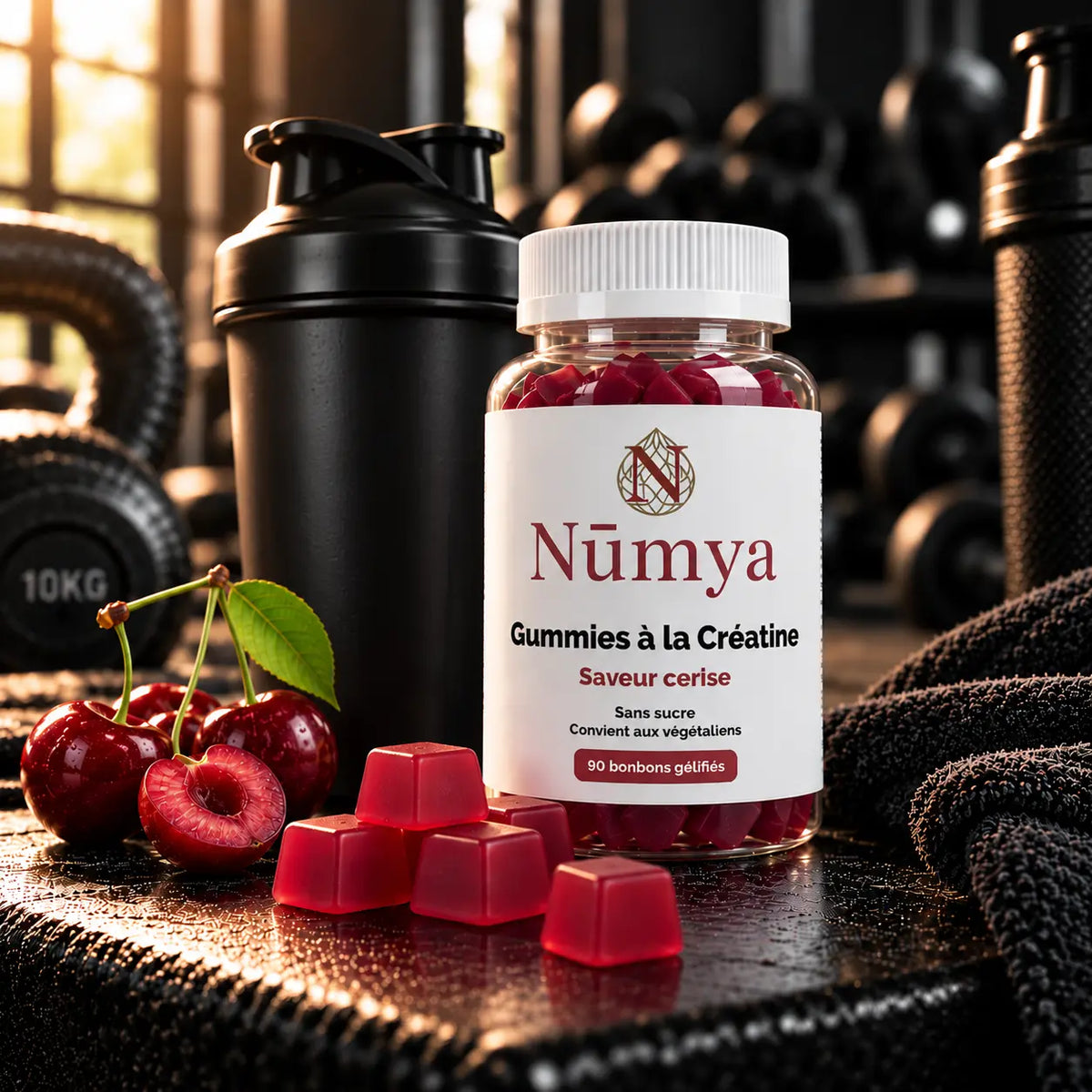 Gummies créatine cerise - 90 gummies vegan Nūmya