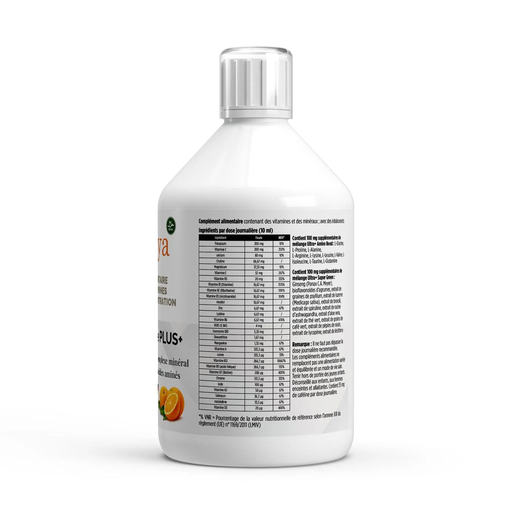 Vita Complete PLUS+ 50 Shots vegan - Orange Fraîche - 500 ml - Certifié halal ChanceToBrand