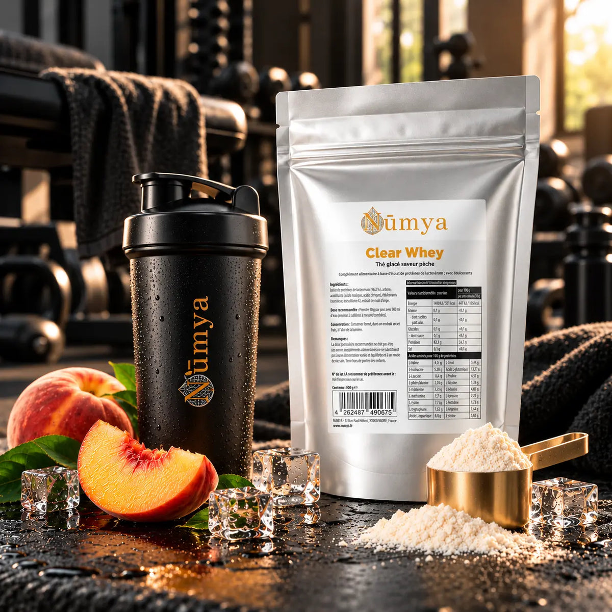 Clear Whey Isolate - Thé Glacé Pêche - 500 g Nūmya
