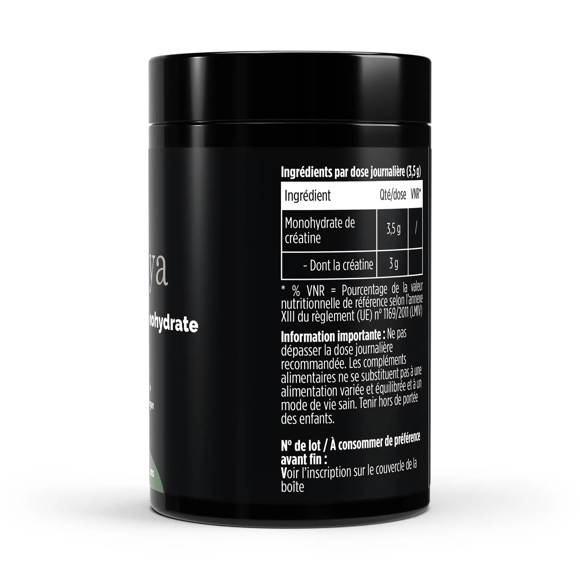 Créatine Monohydrate 100% Pure - 500 g Vegan Nūmya