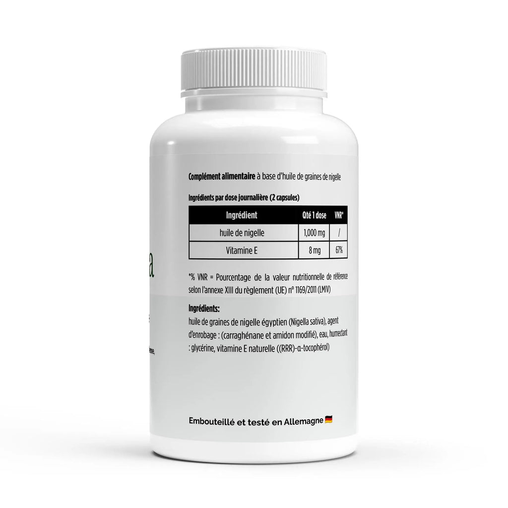 Huile de Nigelle Égyptienne en Gélules Vegan - 240 Softgels Nūmya