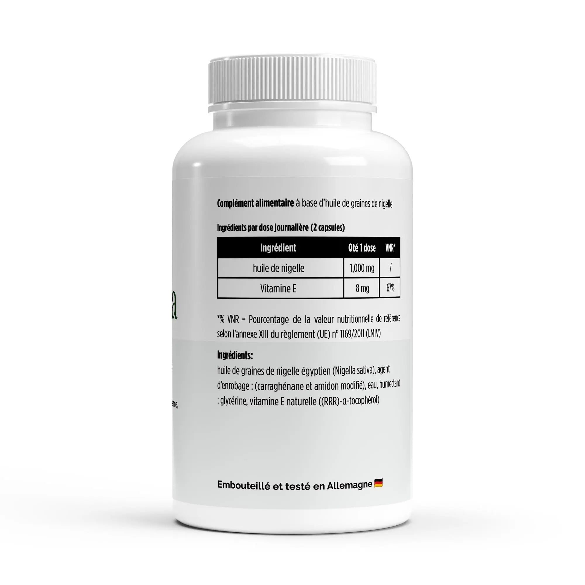Huile de Nigelle Égyptienne en Gélules Vegan - 240 Softgels Nūmya