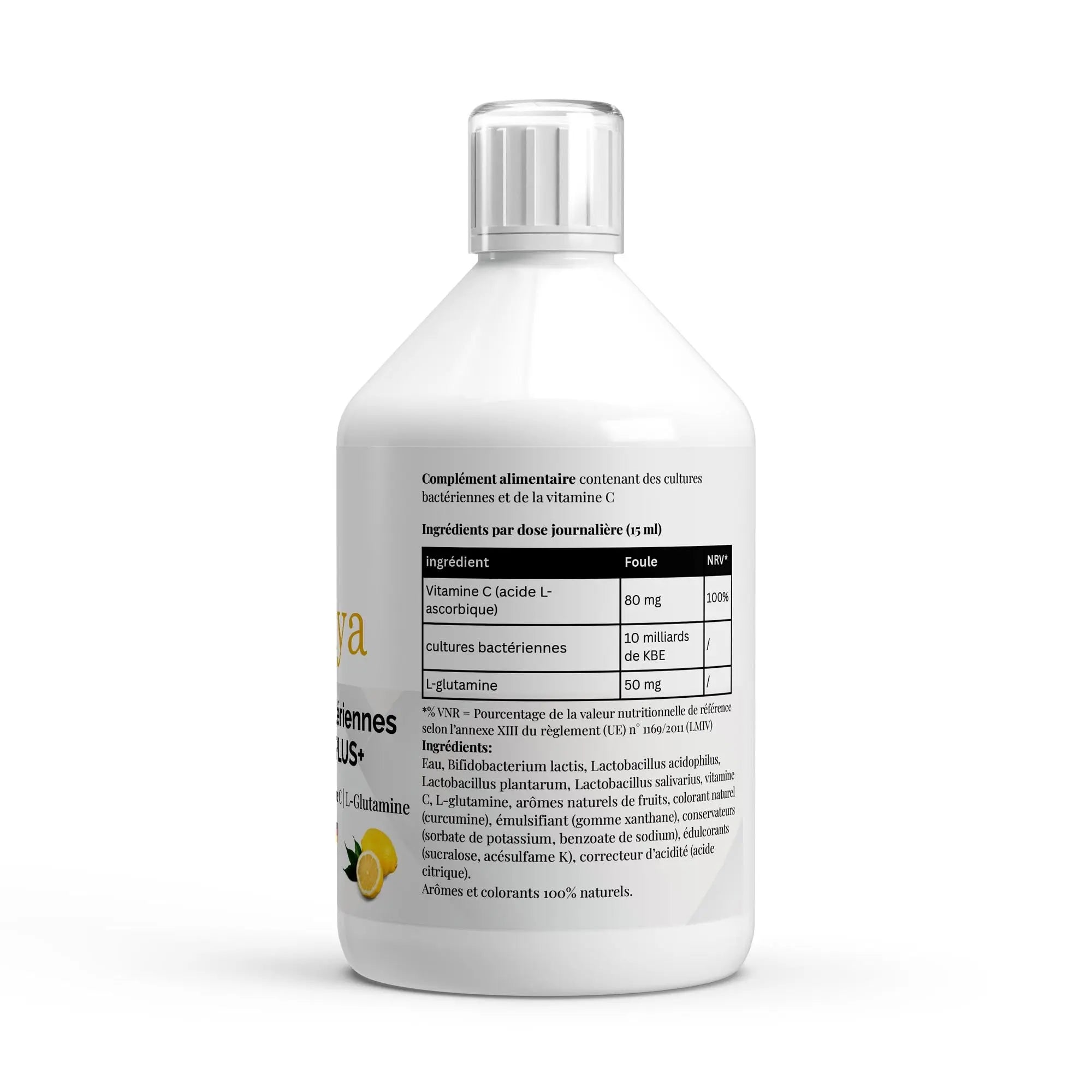Vita Balance PLUS+ Cultures Bactériennes - 33 Shots vegan Citron - 500 ml ChanceToBrand