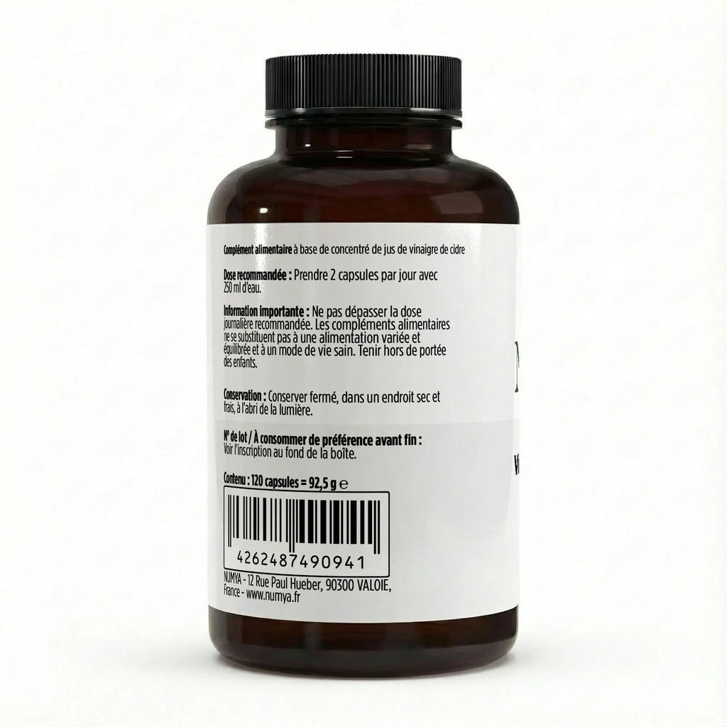 Extrait de Vinaigre de Cidre (600 mg/gélule) - 120 gélules vegan ChanceToBrand
