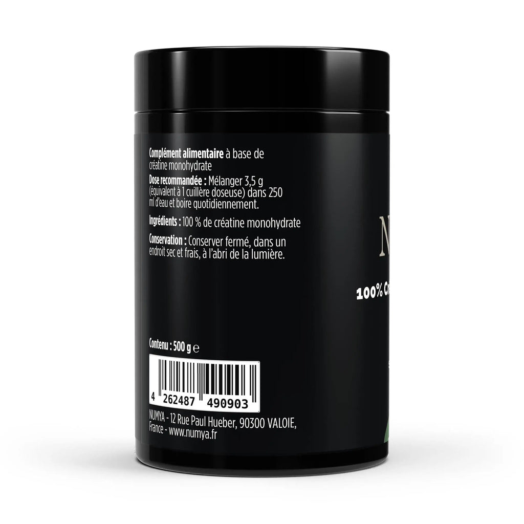 Créatine Monohydrate 100% Pure - 500 g Vegan Nūmya