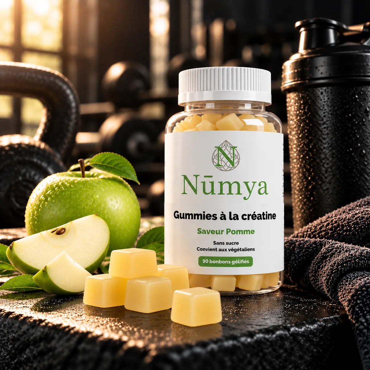 Gummies Créatine Pomme - 90 Gommes Vegan Nūmya