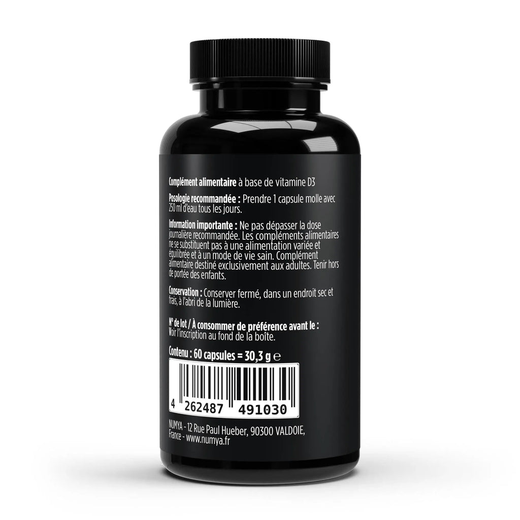 Vitamine D3 3000 UI - 60 Softgels vegan Nūmya
