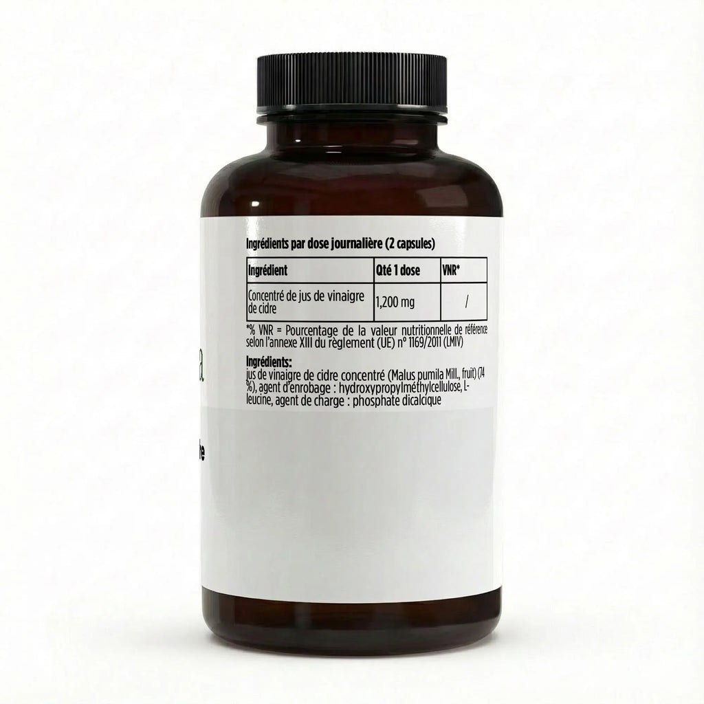 Extrait de Vinaigre de Cidre (600 mg/gélule) - 120 gélules vegan Nūmya