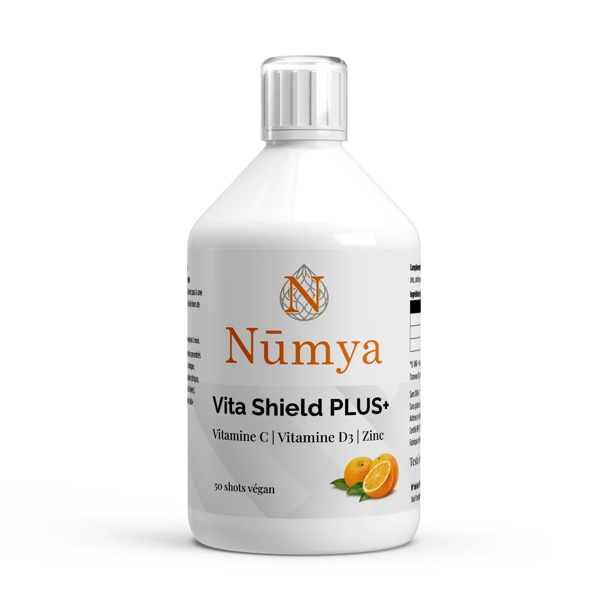 Vita Complete PLUS+ 50 Shots vegan - Orange Fraîche - 500 ml - Certifié halal Nūmya