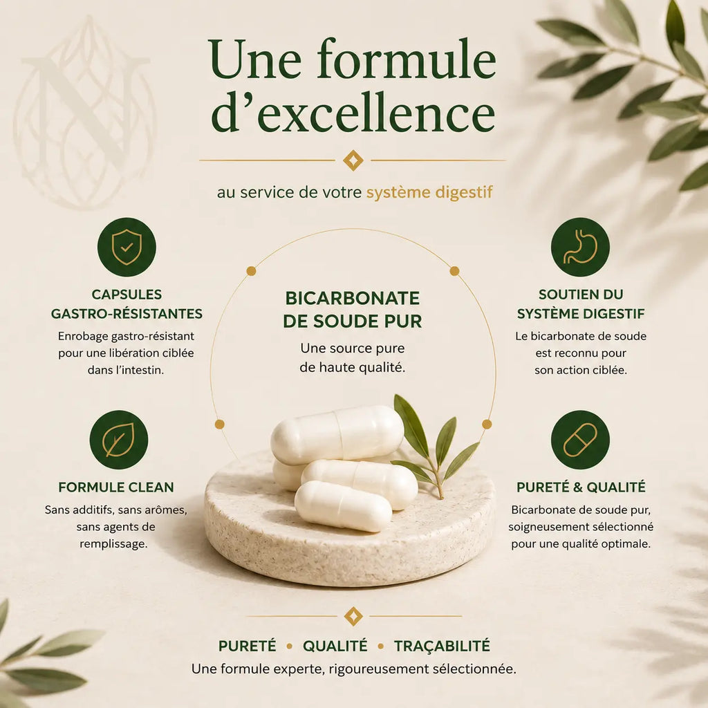 Bicarbonate de Soude Gastrorésistant - 120 gélules ChanceToBrand