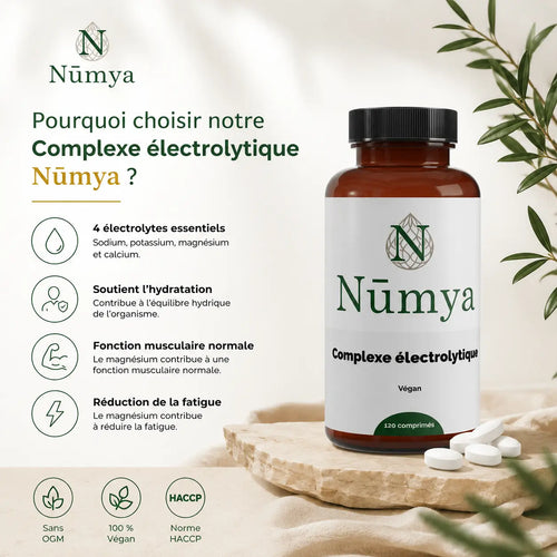 Complexe Électrolytes - 120 comprimés vegan Nūmya