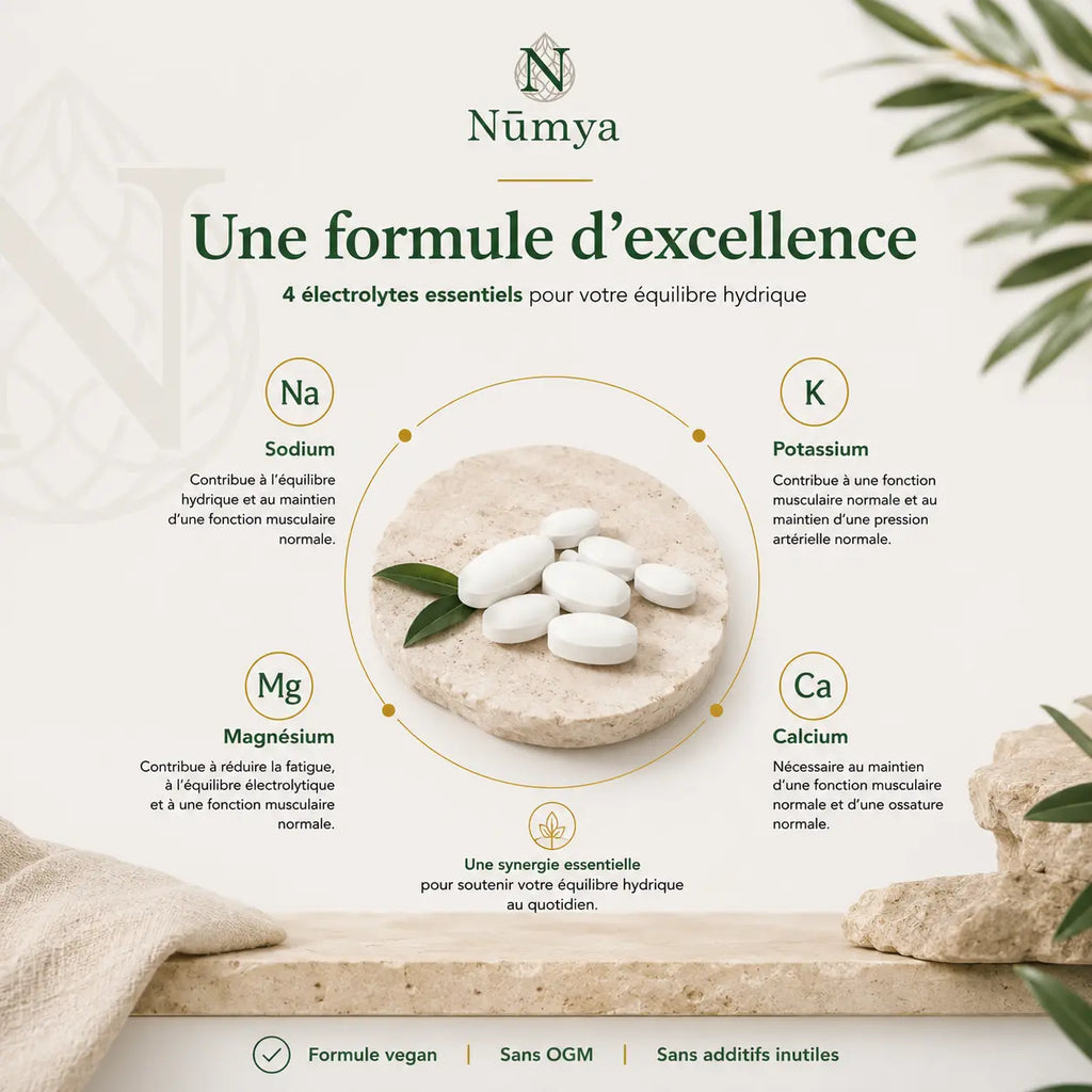Complexe Électrolytes - 120 comprimés vegan Nūmya