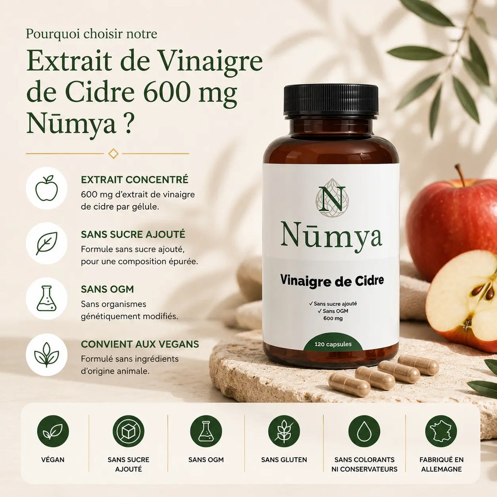 Extrait de Vinaigre de Cidre (600 mg/gélule) - 120 gélules vegan ChanceToBrand