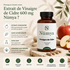 Extrait de Vinaigre de Cidre (600 mg/gélule) - 120 gélules vegan ChanceToBrand