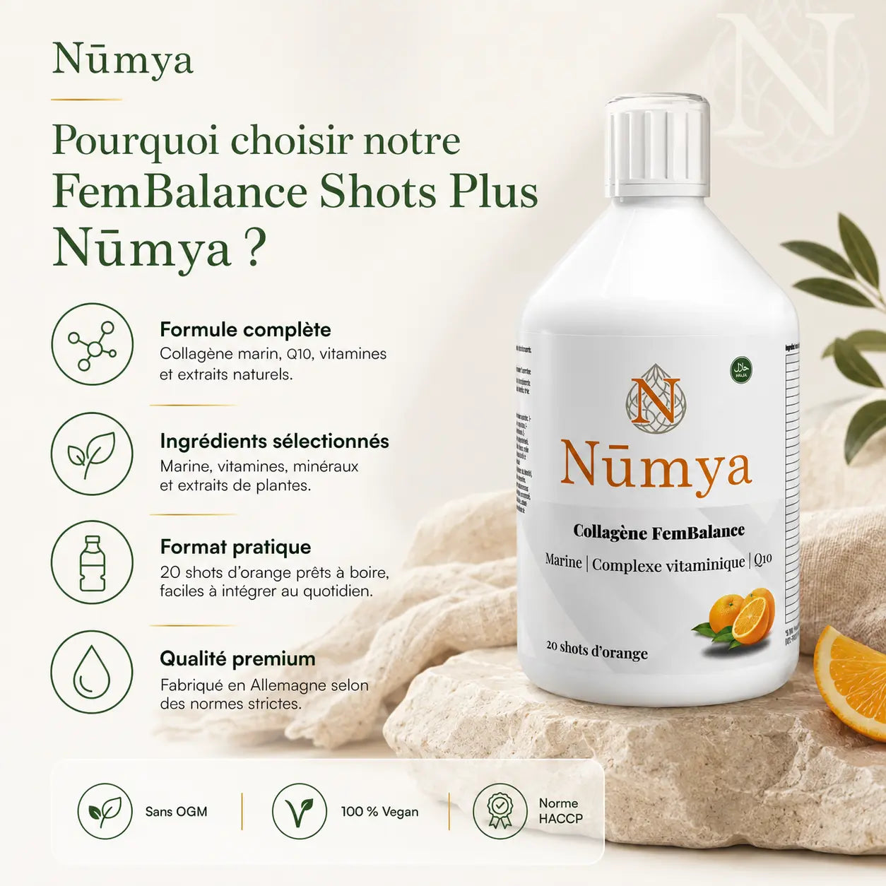FemBalance Shots Plus+ - 500ml Nūmya