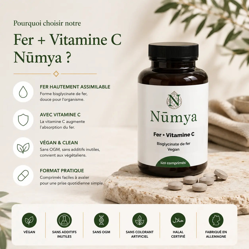 Fer + Vitamine C - 120 comprimés vegan ChanceToBrand
