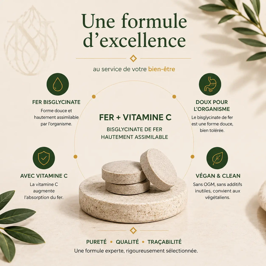 Fer + Vitamine C - 120 comprimés vegan ChanceToBrand
