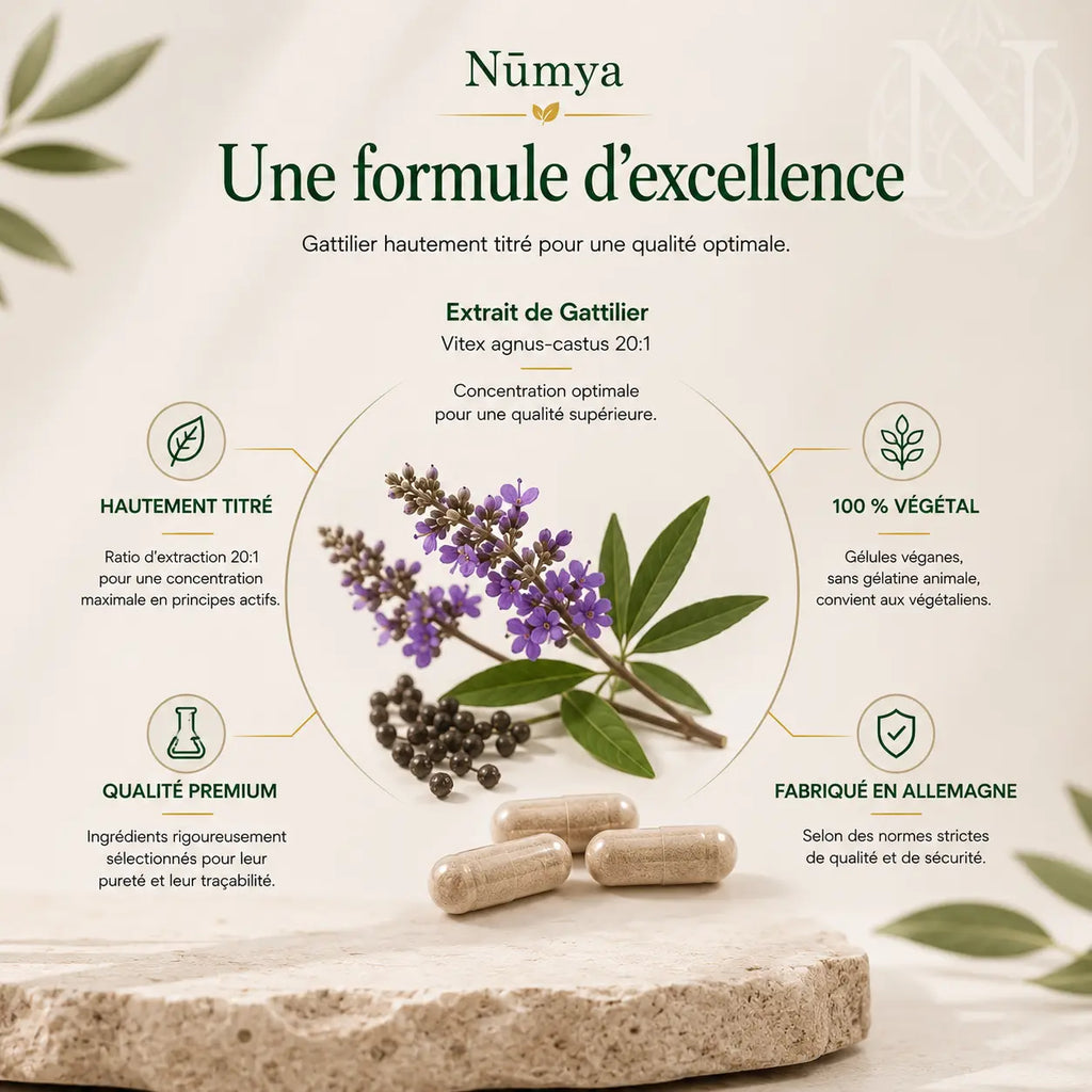 Gattilier - 240 Gélules Véganes Nūmya