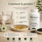 Huile de nigelle vegan sans gélatine — enveloppe 100% végétale