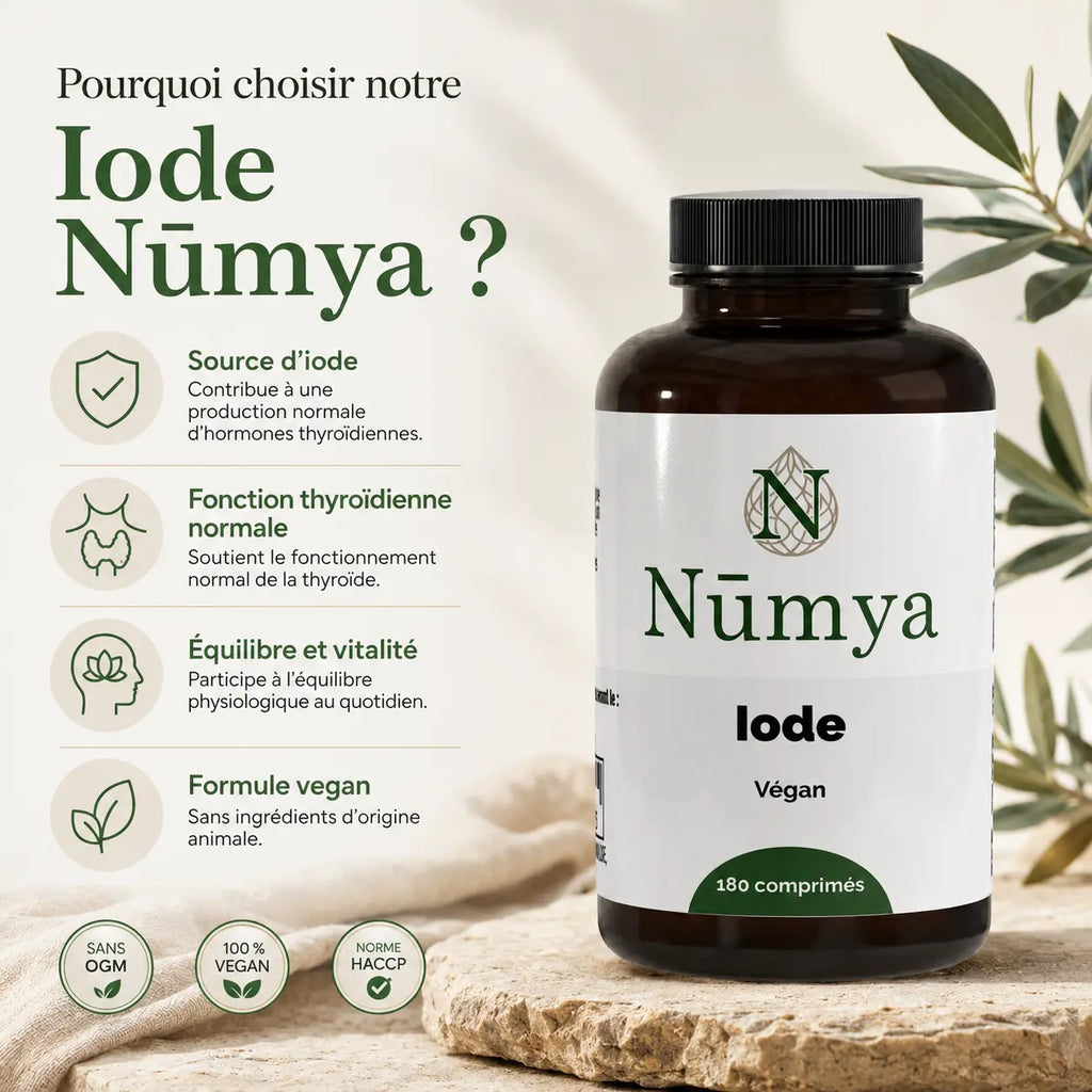 Iode - 180 comprimés vegan Nūmya