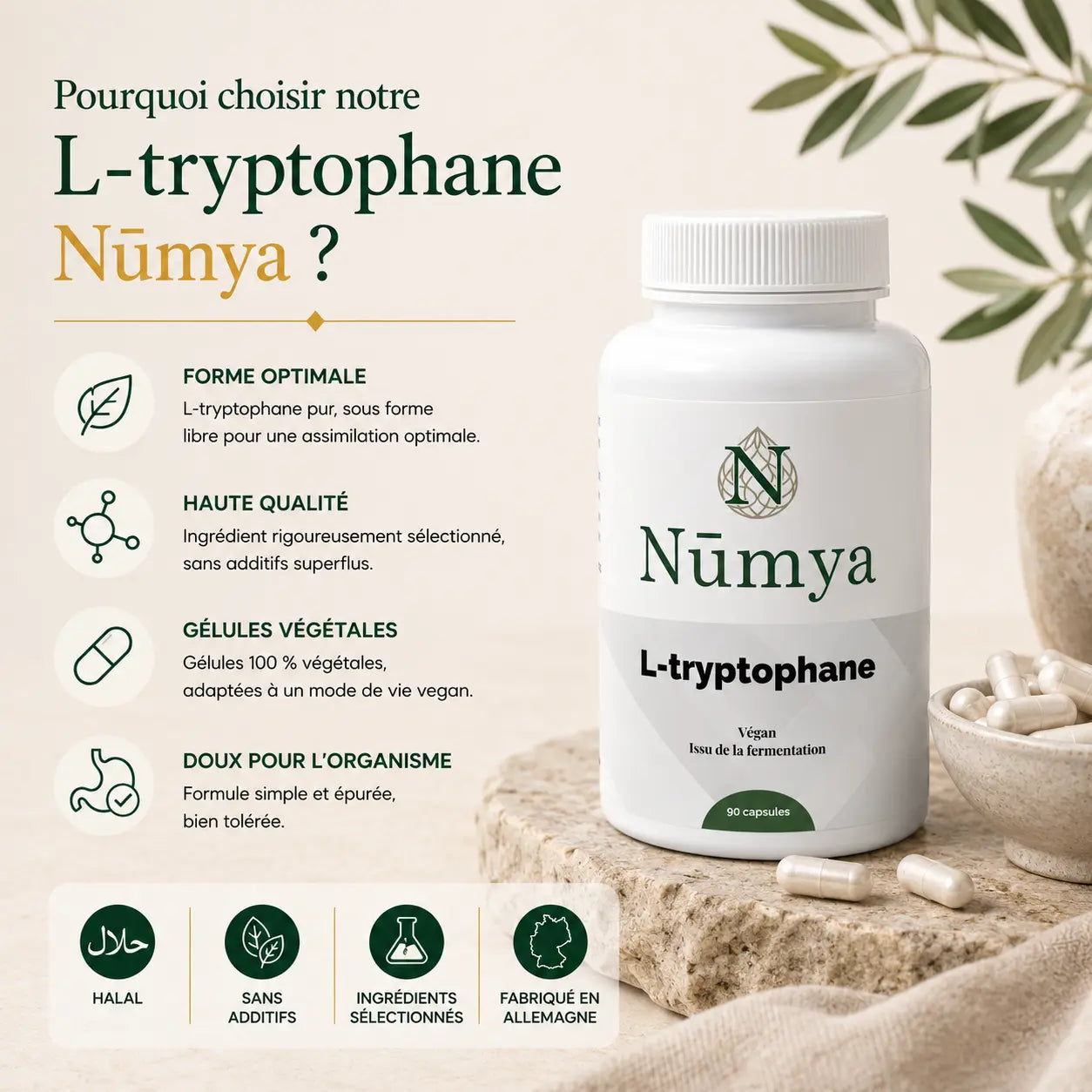 L-Tryptophane - 90 gélules ChanceToBrand