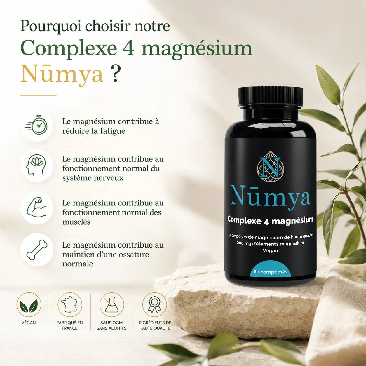 Magnésium Complexe 4x - 60 comprimés vegan ChanceToBrand