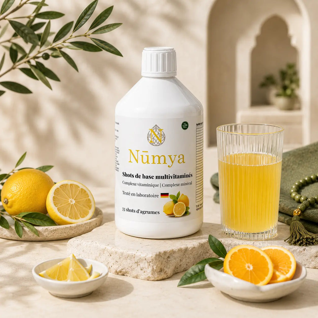 Multivitamines Basic Shots Plus+ - 500 ml - Certifié halal Nūmya