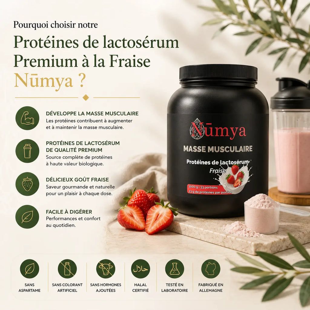 Protéines de lactosérum premium à la Fraise - 1 000g ChanceToBrand