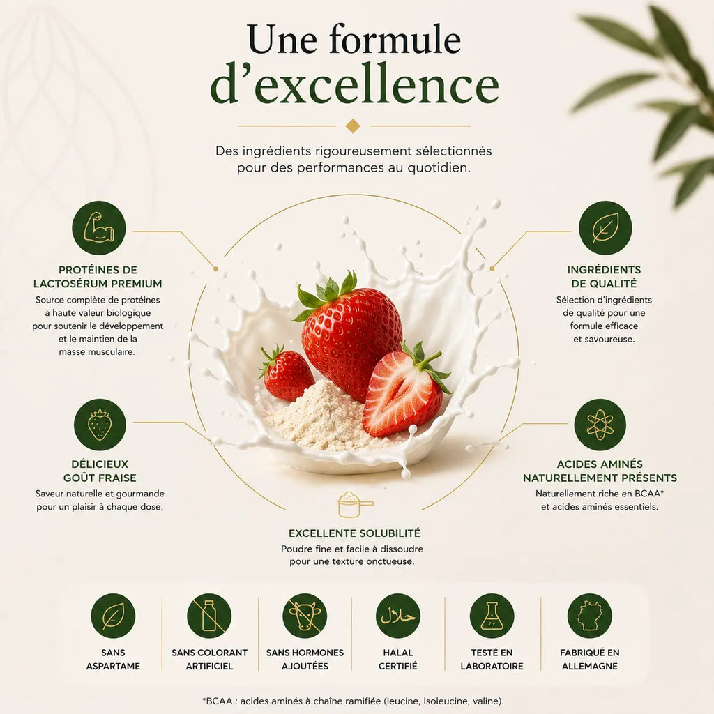 Protéines de lactosérum premium à la Fraise - 1 000g ChanceToBrand