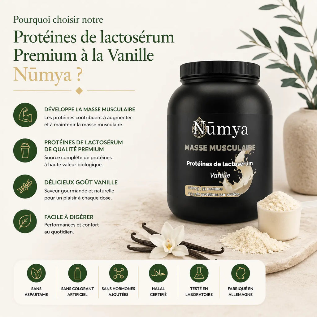 Protéines de lactosérum premium à la Vanille - 1 000g ChanceToBrand