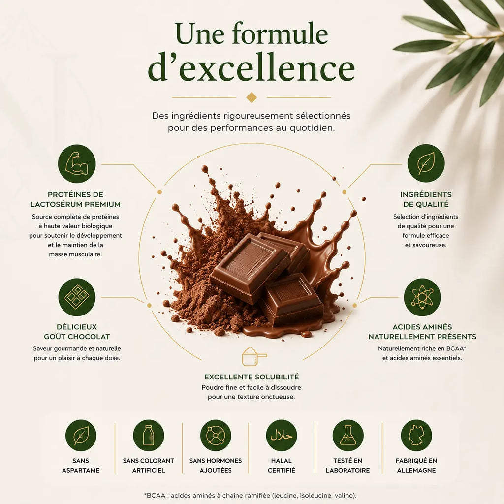 Protéines de lactosérum premium au chocolat - 1 000 g ChanceToBrand