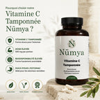 Vitamine C tamponnée 500 mg + Magnésium - 240 gélules Nūmya