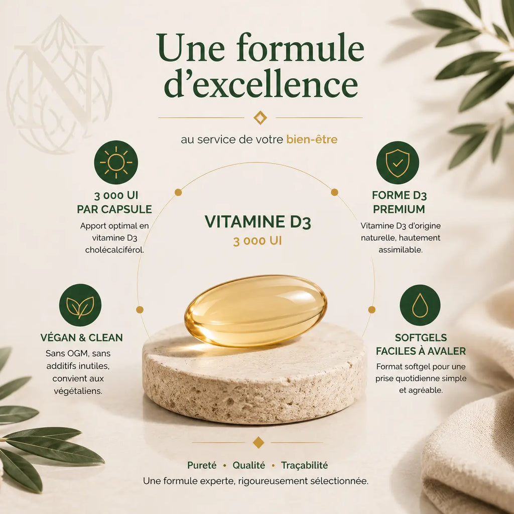 Vitamine D3 3000 UI - 60 Softgels vegan ChanceToBrand