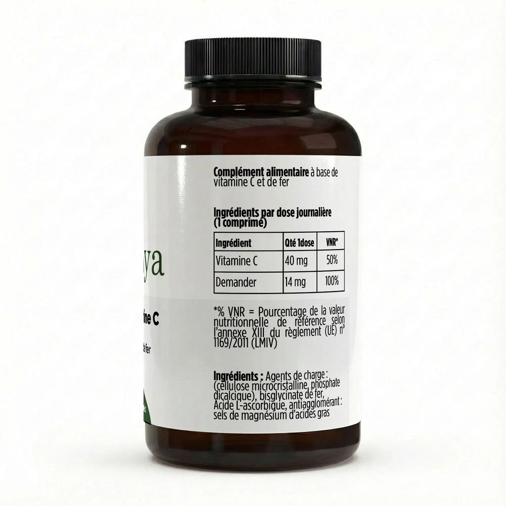 Fer + Vitamine C - 120 comprimés vegan Nūmya