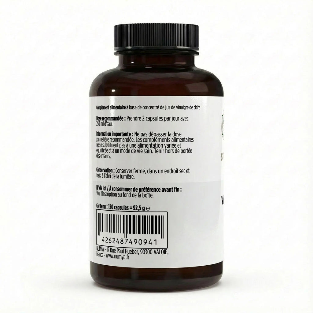 Extrait de Vinaigre de Cidre (600 mg/gélule) - 120 gélules vegan ChanceToBrand