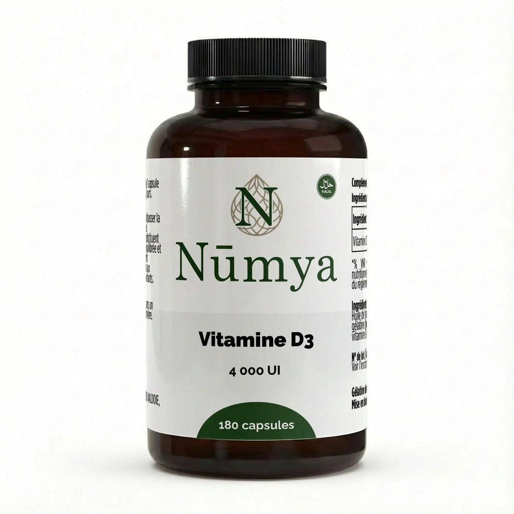 Vitamine D3 4000 UI - 180 Capsules Halal Nūmya