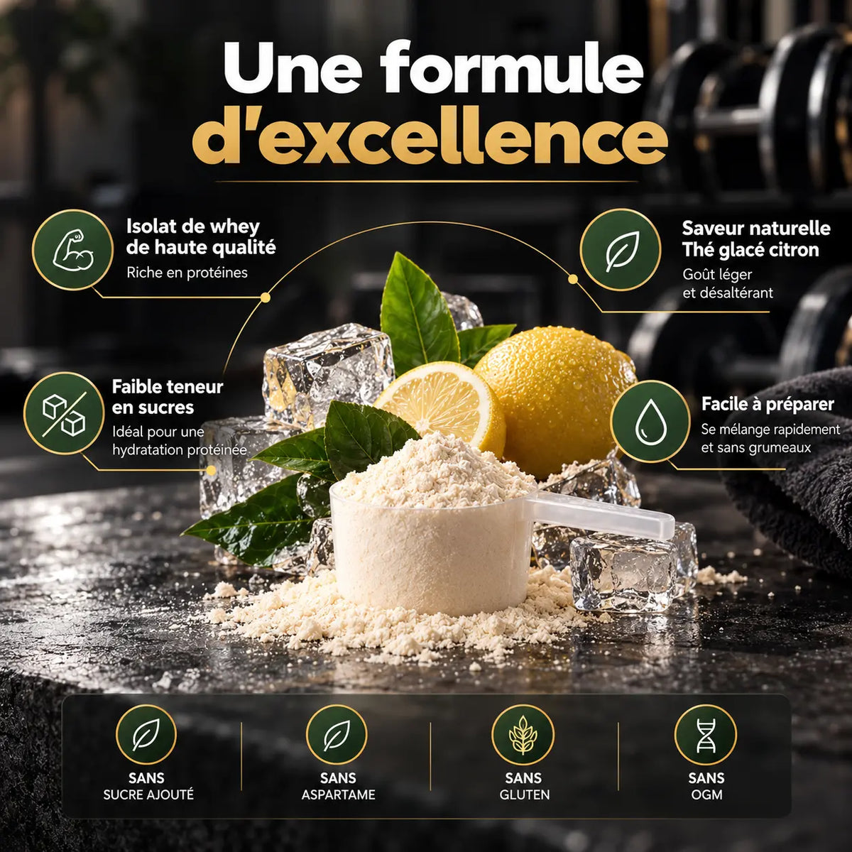 Clear Whey Isolate - Thé Glacé Citron - 500 g Nūmya