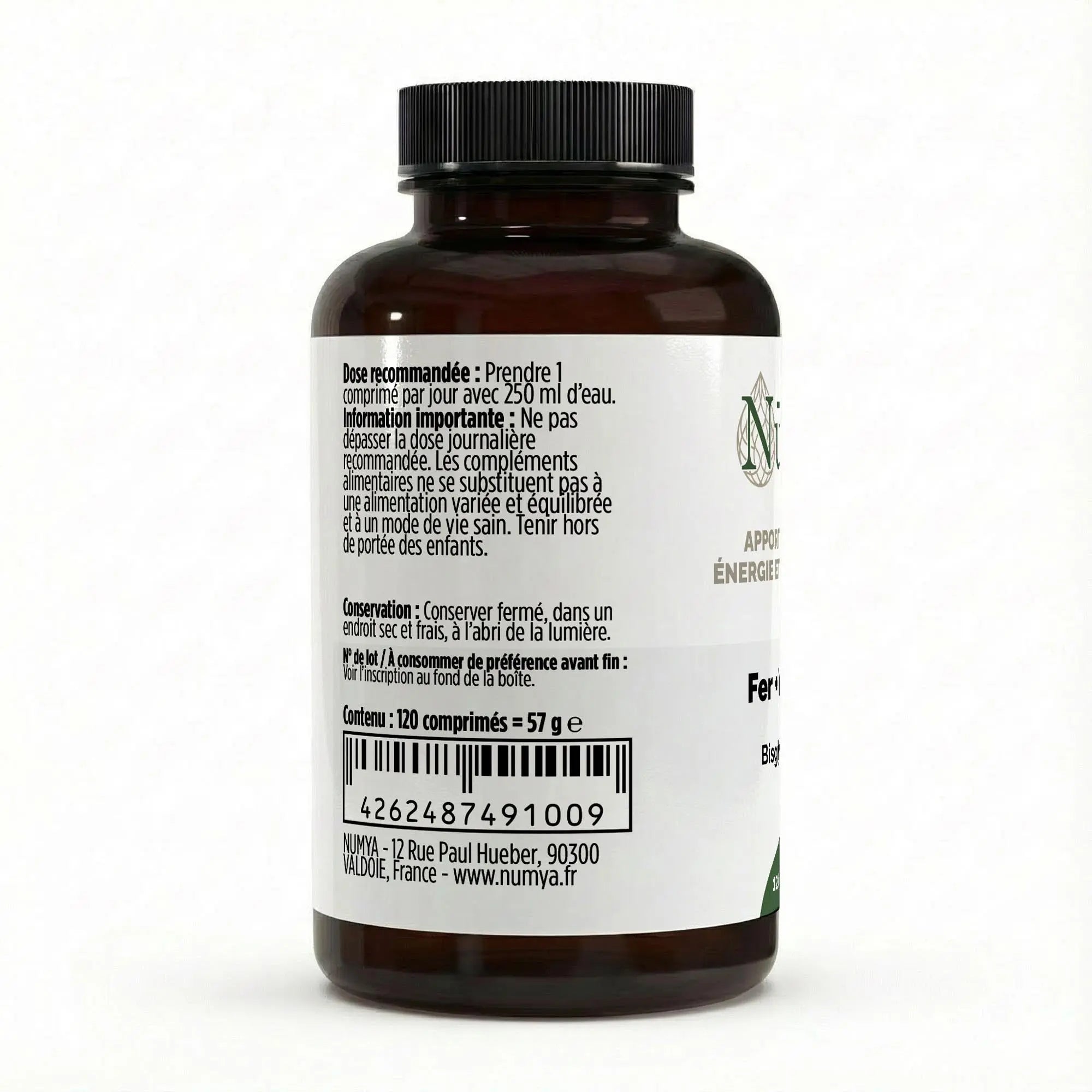 Fer + Vitamine C - 120 comprimés vegan ChanceToBrand