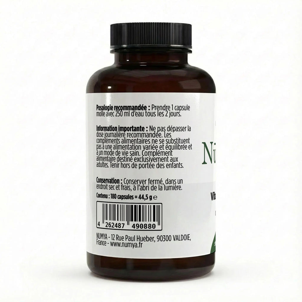 Vitamine D3 4000 UI - 180 Capsules Halal Nūmya
