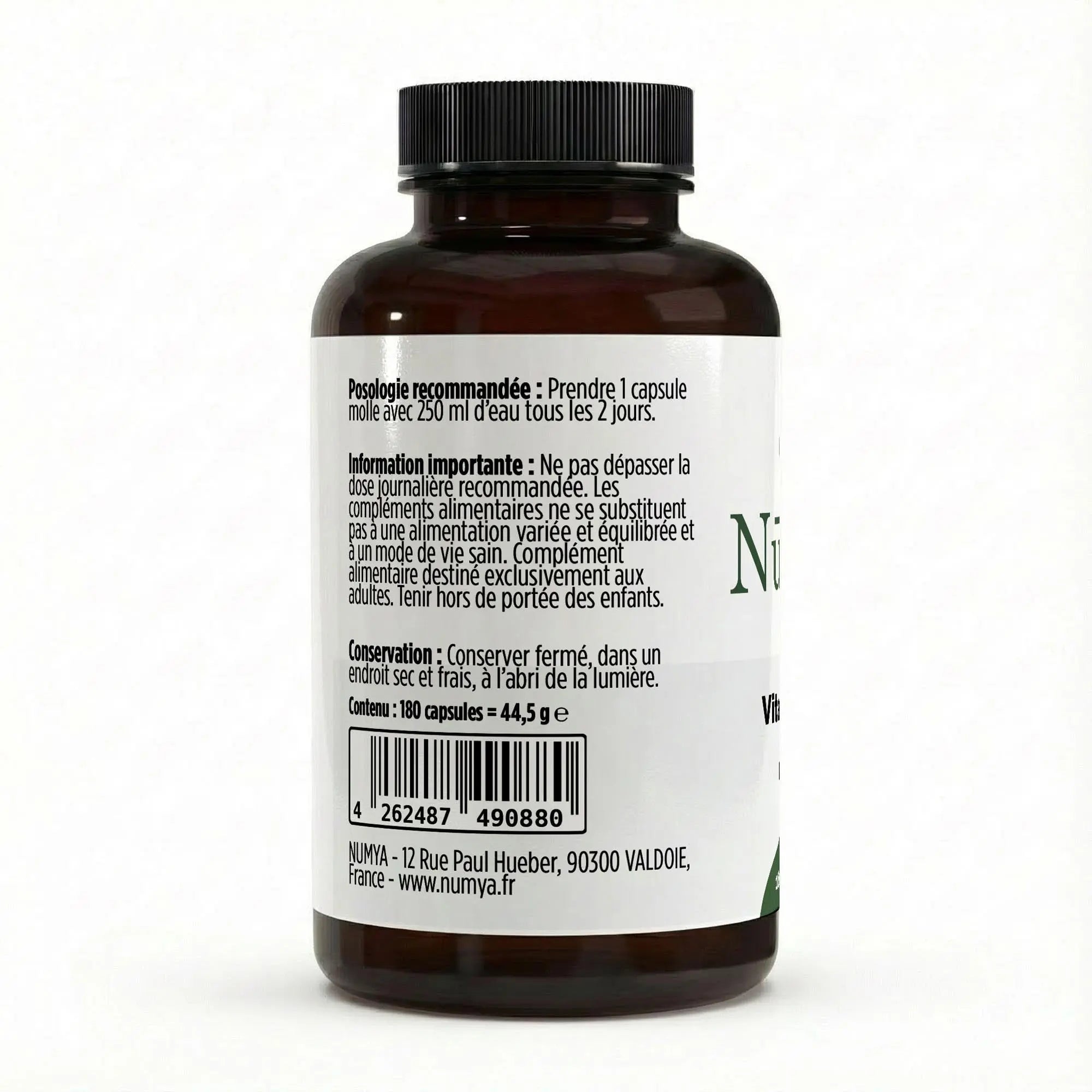 Vitamine D3 4000 UI - 180 Capsules Halal Nūmya