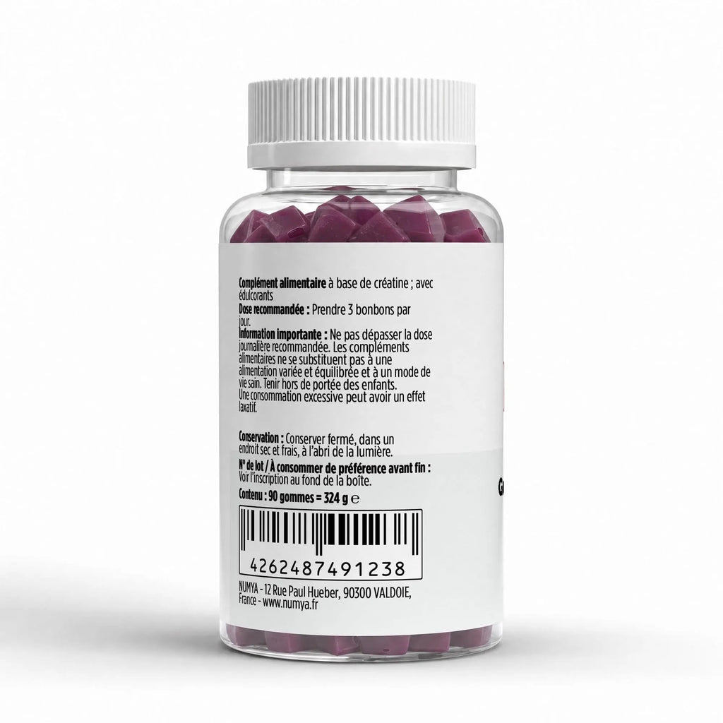 Gummies à la Créatine - Cerise - 90 Gommes Vegan Nūmya