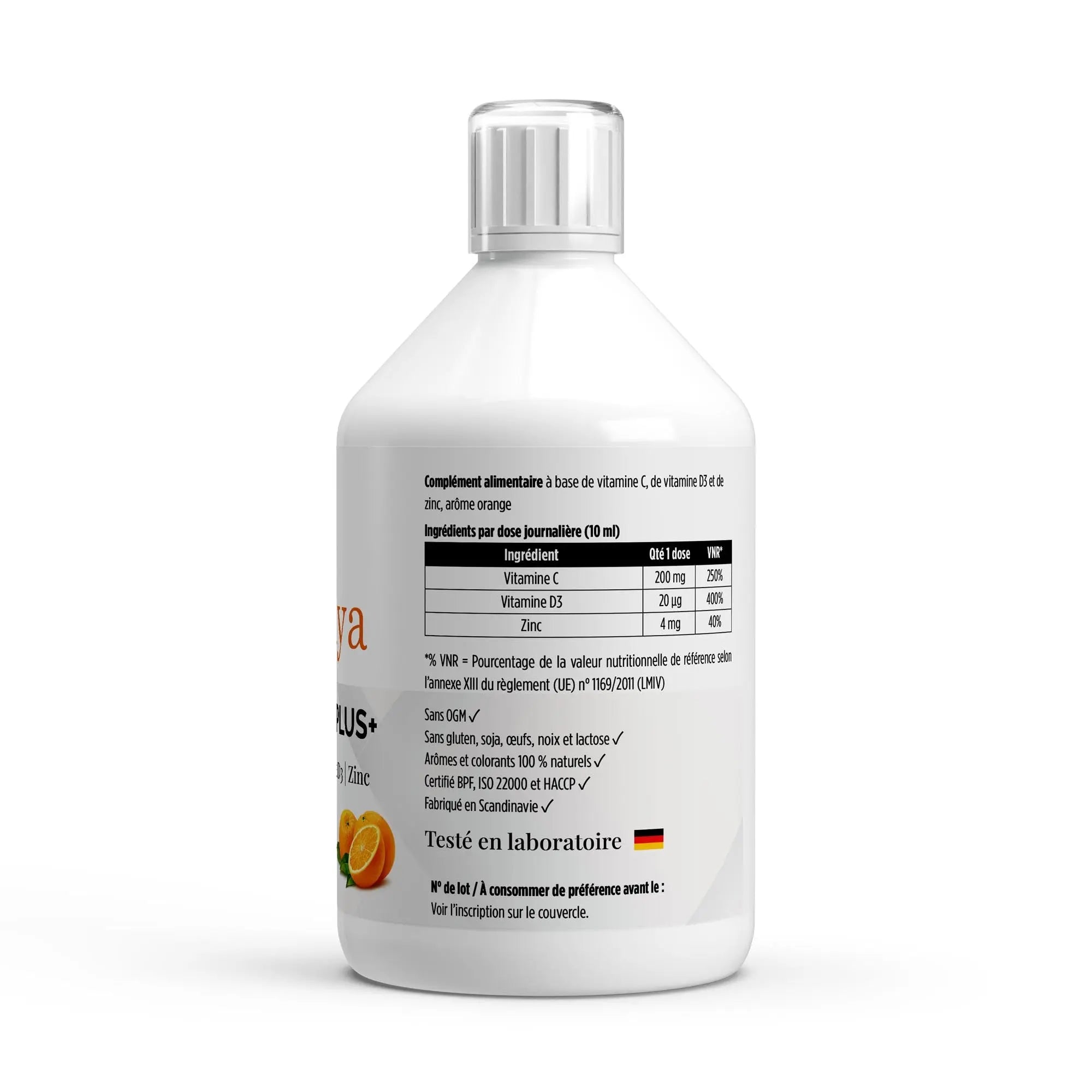 Vita Complete PLUS+ 50 Shots vegan - Orange Fraîche - 500 ml - Certifié halal Nūmya