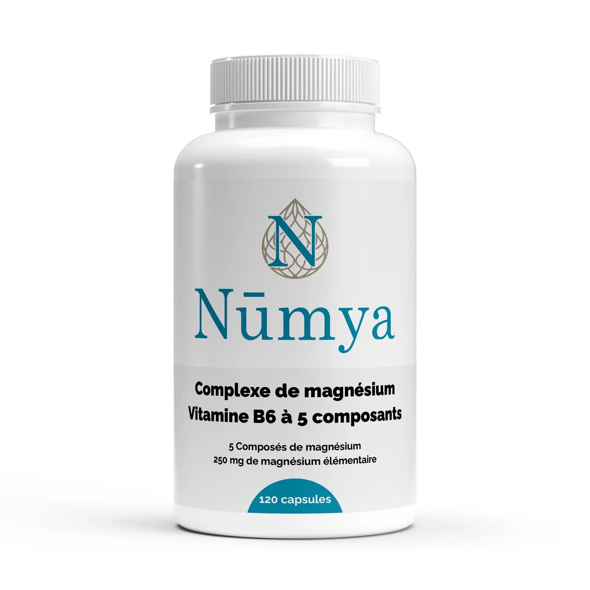 Magnésium Complexe 5x + B6 - 120 gélules vegan Nūmya