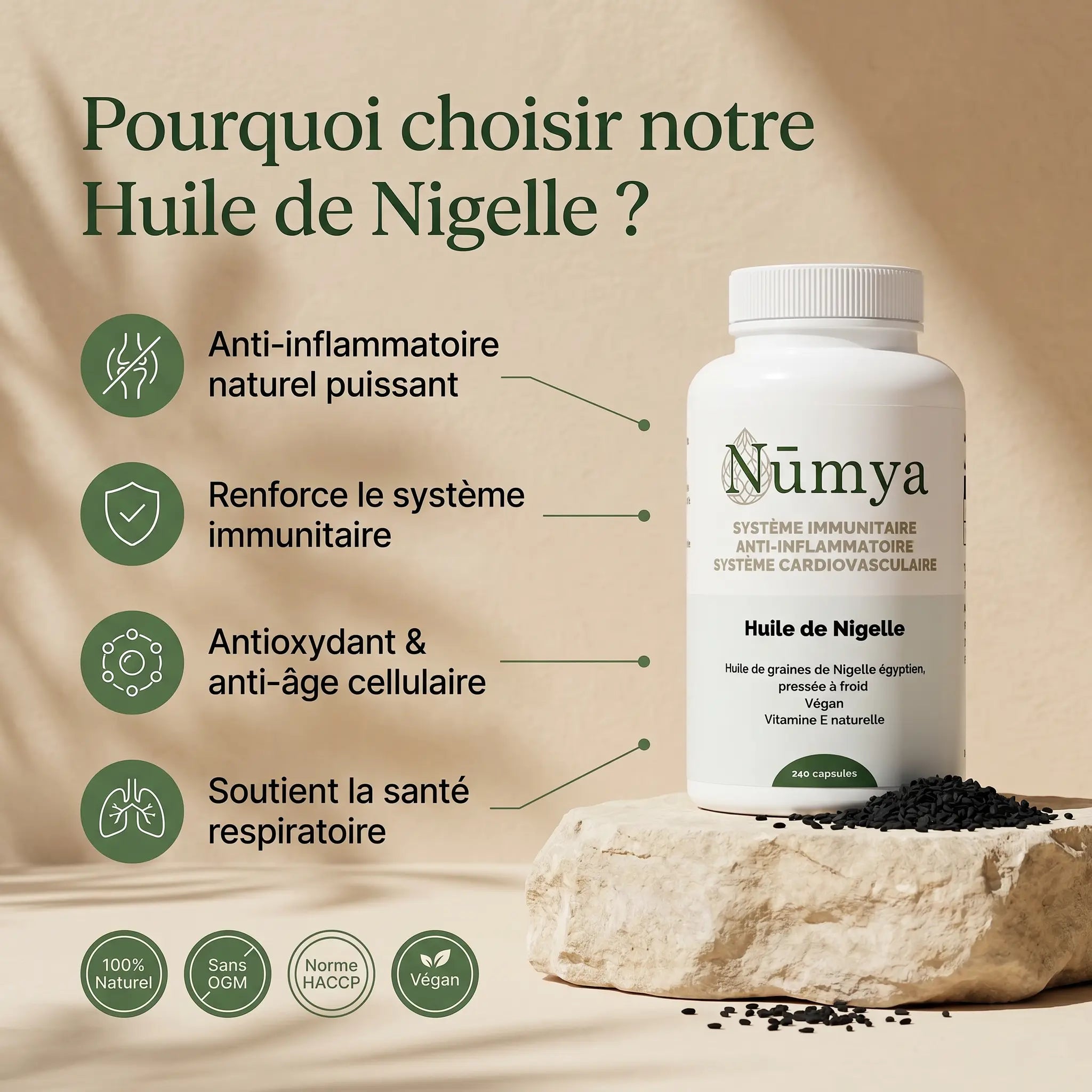 Huile de Nigelle Égyptienne - 240 Softgels vegan ChanceToBrand