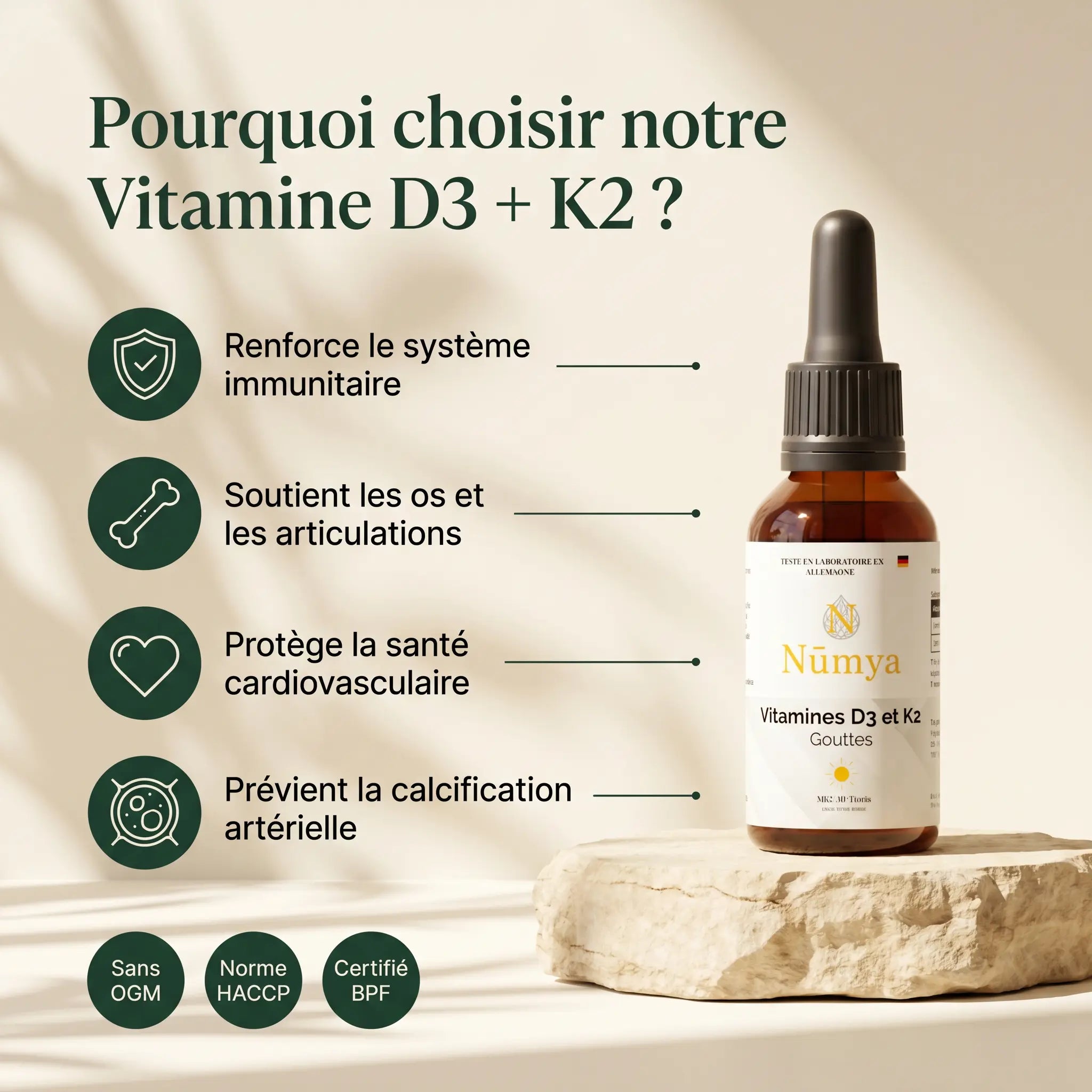 Vitamine D3 + K2 - 1700 Gouttes (1000 I.E.) - 50ml ChanceToBrand