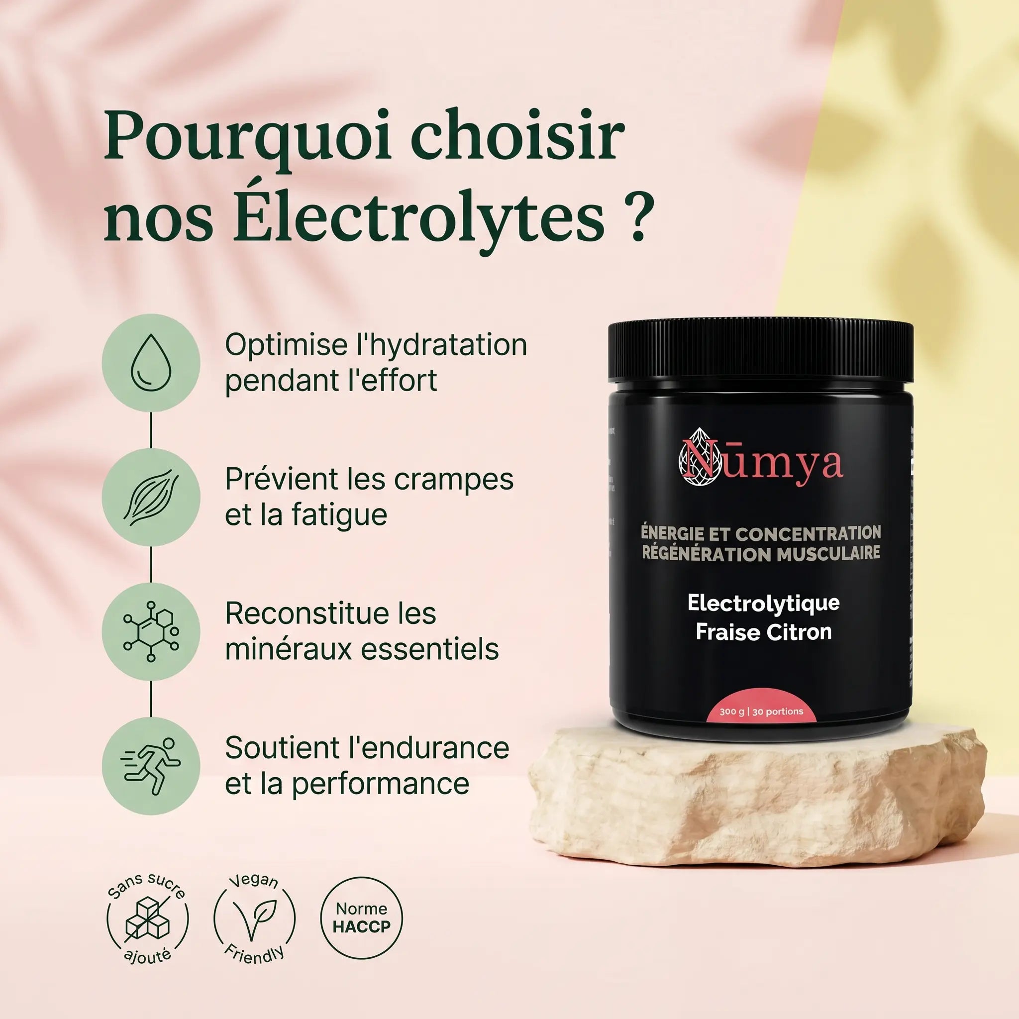 Électrolytes en Poudre Fraise Citron - 300 g ChanceToBrand
