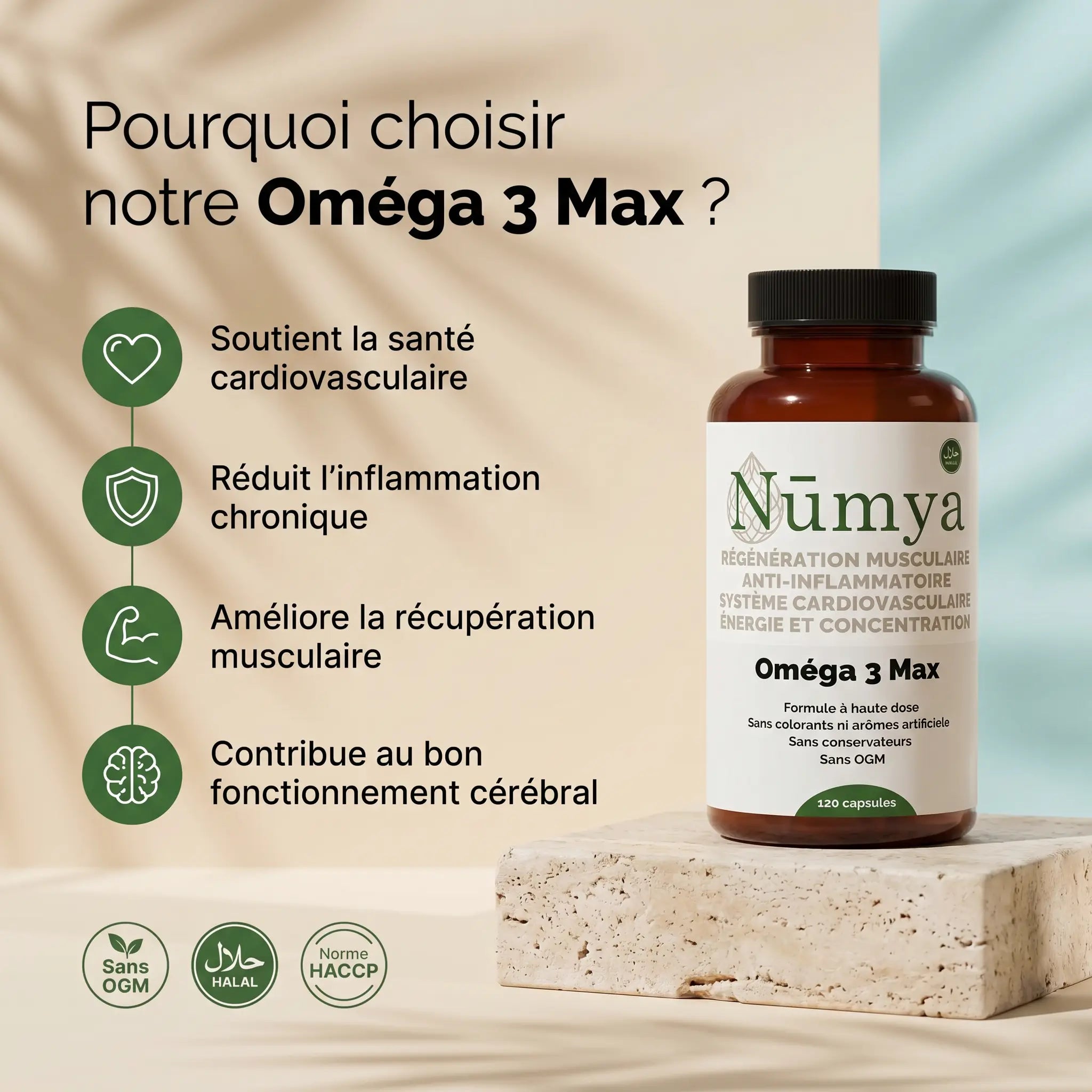 Oméga 3 Max 35/25 - 120 Softgels Certifié Halal ChanceToBrand